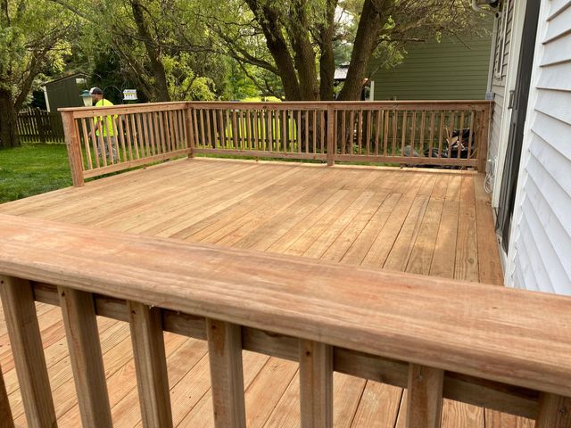 Deck with railings